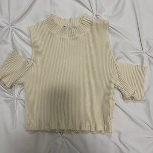 Cream crop top